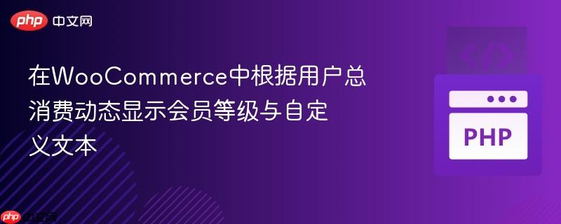 在woocommerce中根据用户总消费动态显示会员等级与自定义文本