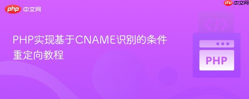 PHP实现基于CNAME识别的条件重定向教程