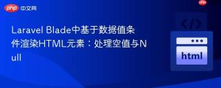 Laravel Blade中基于数据值条件渲染HTML元素：处理空值与Null