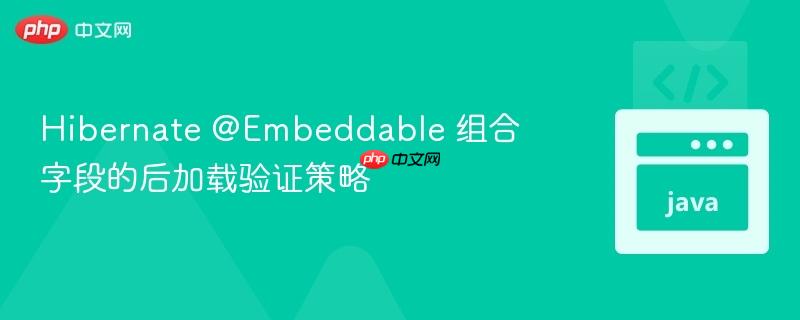 hibernate @embeddable 组合字段的后加载验证策略