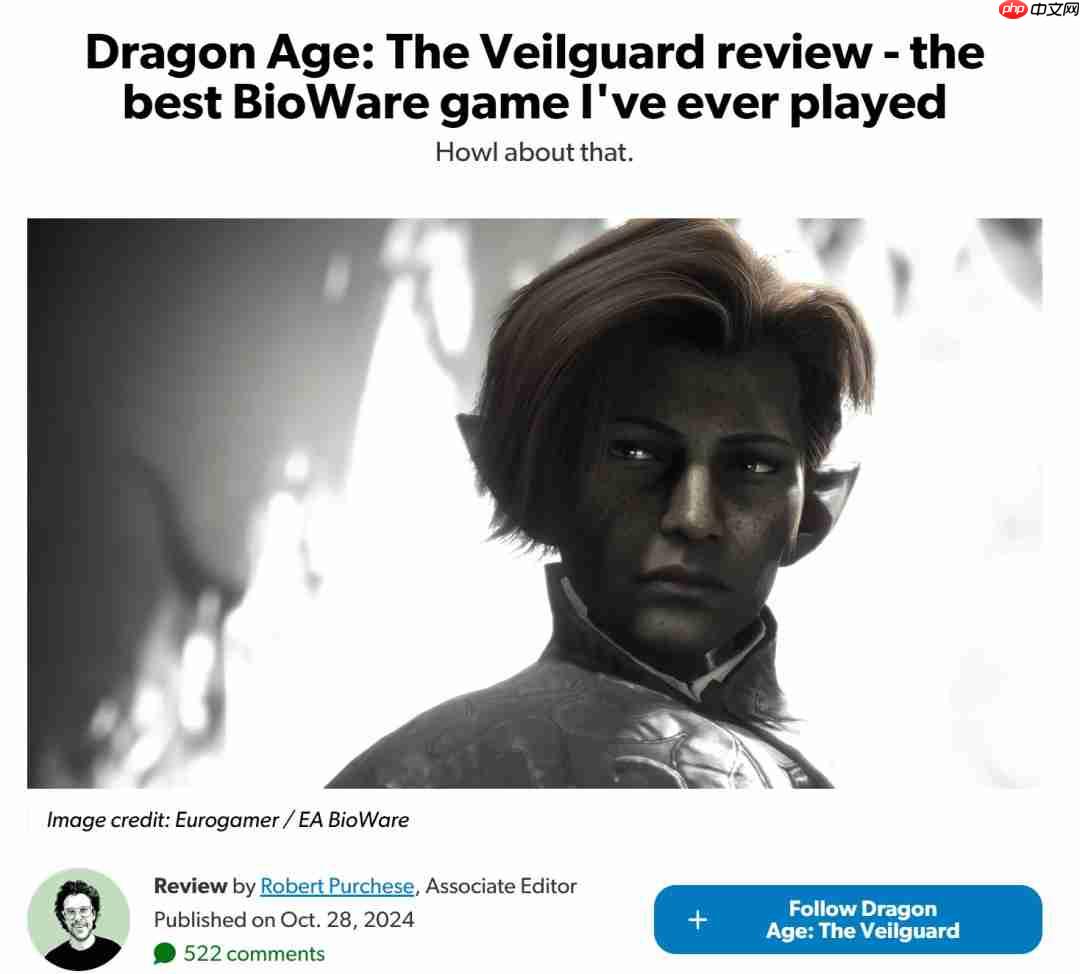 Eurogamer给《Arc Raiders》打2分 曾给《龙腾世纪4》打满分