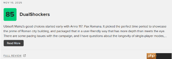 《纪元117：罗马和平》M站85分：罗马城建让人沉迷 玩法有深度