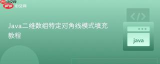 Java二维数组特定对角线模式填充教程