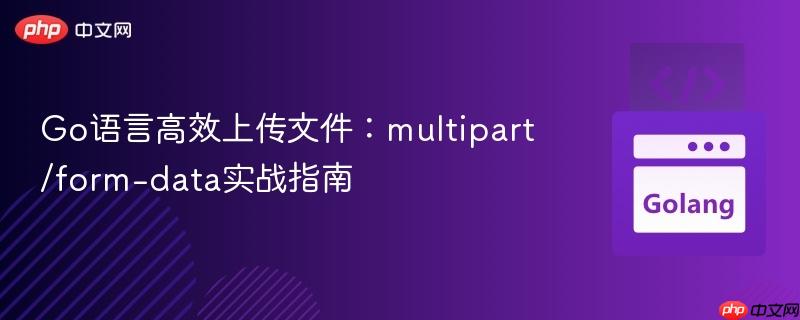 Go语言高效上传文件：multipart/form-data实战指南
