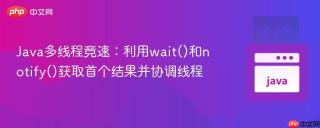 Java多线程竞速：利用wait()和notify()获取首个结果并协调线程