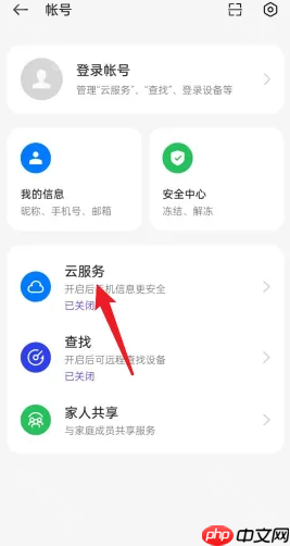 《OPPO》手机云服务位置介绍