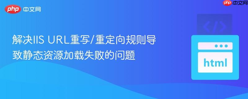 解决IIS URL重写/重定向规则导致静态资源加载失败的问题
