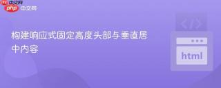 构建响应式固定高度头部与垂直居中内容
