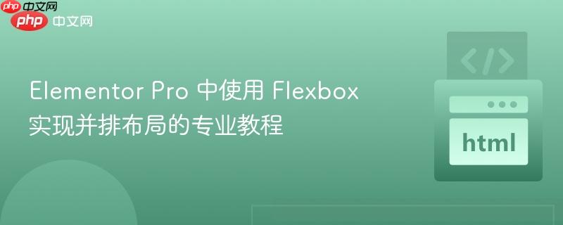 Elementor Pro 中使用 Flexbox 实现并排布局的专业教程