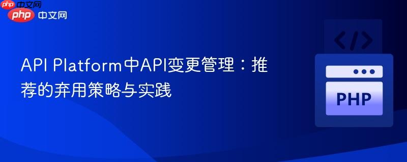 API Platform中API变更管理：推荐的弃用策略与实践
