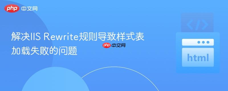 解决IIS Rewrite规则导致样式表加载失败的问题
