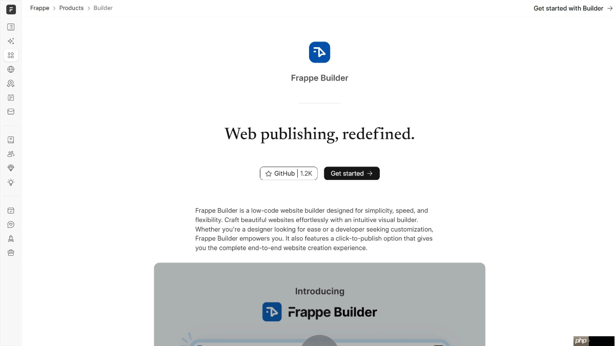 Frappe Builder— 开源AI网站构建工具，可视化编辑应用