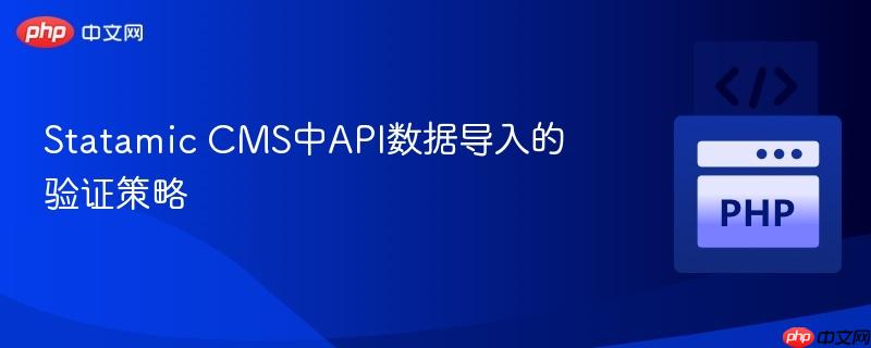 statamic cms中api数据导入的验证策略