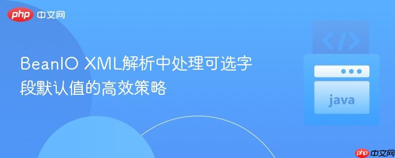 BeanIO XML解析中处理可选字段默认值的高效策略
