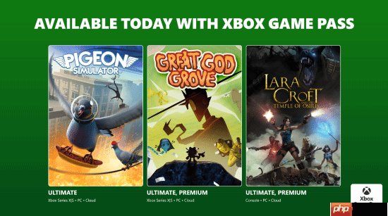 多款佳作已入库XGP：劳拉和奥西里斯神庙、鸽子模拟器、Great God Grove