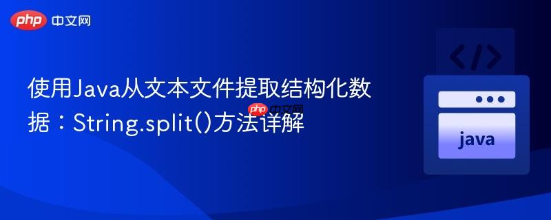 使用java从文本文件提取结构化数据：string.split()方法详解
