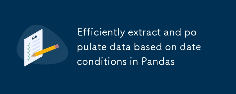 在Pandas中高效地根据日期条件提取和填充数据