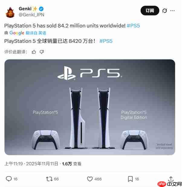 还能再战几年！索尼称PS5仅处于生命周期中期