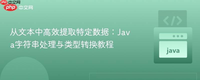 从文本中高效提取特定数据：Java字符串处理与类型转换教程
