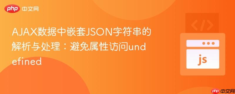 AJAX数据中嵌套JSON字符串的解析与处理：避免属性访问undefined
