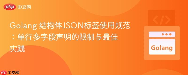 Golang 结构体JSON标签使用规范:单行多字段声明的限制与最佳实践