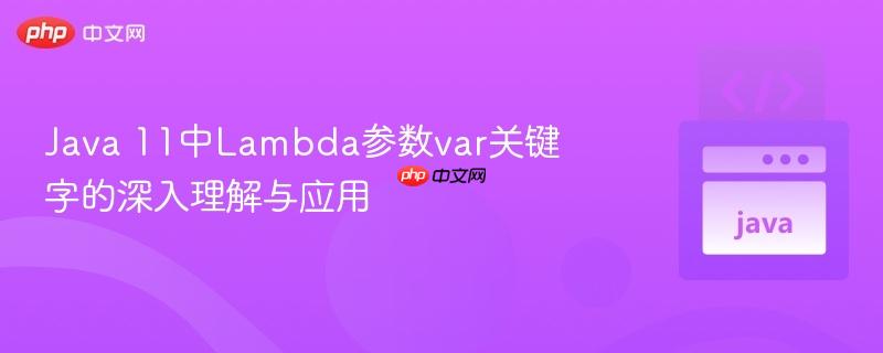 Java 11中Lambda参数var关键字的深入理解与应用
