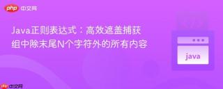 Java正则表达式：高效遮盖捕获组中除末尾N个字符外的所有内容