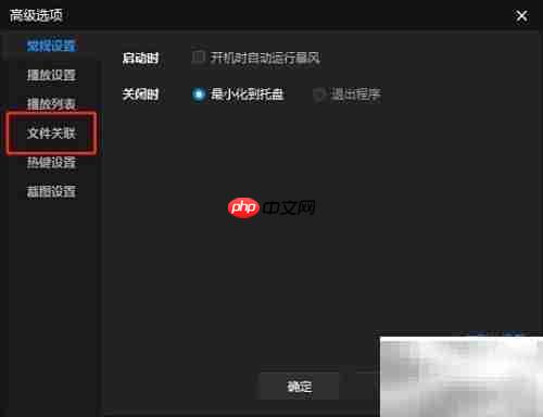 暴风影音关联.wm文件设置