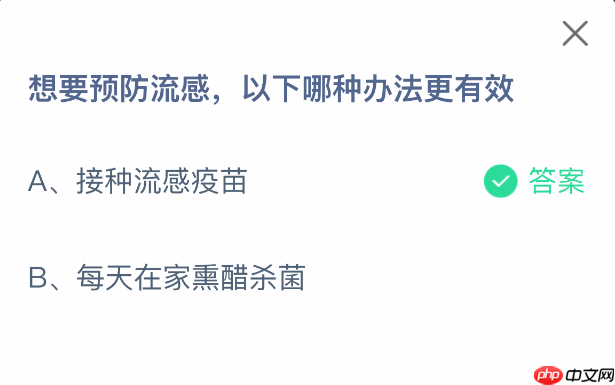 想要预防流感以下哪种办法更有效