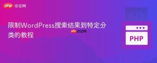 限制WordPress搜索结果到特定分类的教程