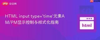 HTML input type=‘time’元素AM/PM显示控制与样式化指南