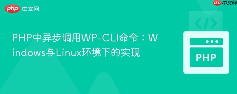 php中异步调用wp-cli命令：windows与linux环境下的实现
