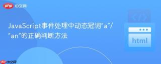 JavaScript事件处理中动态冠词“a”/“an”的正确判断方法