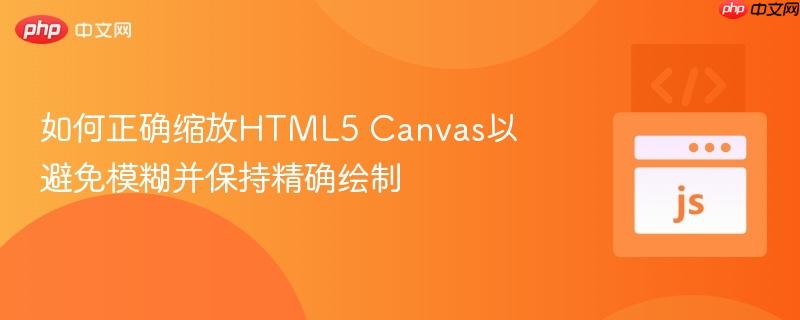 如何正确缩放HTML5 Canvas以避免模糊并保持精确绘制
