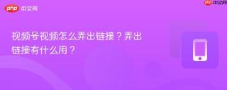 视频号视频怎么弄出链接？弄出链接有什么用？