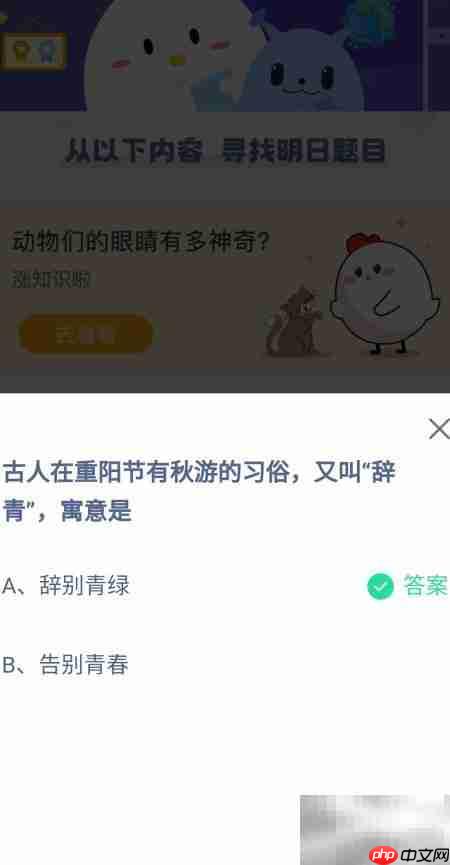重阳辞青寓意解析
