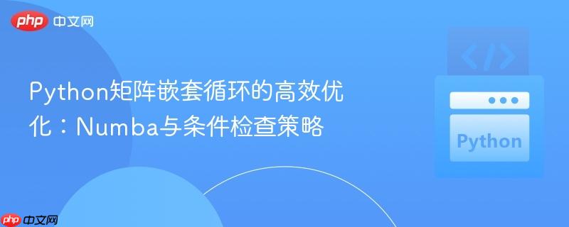 Python矩阵嵌套循环的高效优化：Numba与条件检查策略

