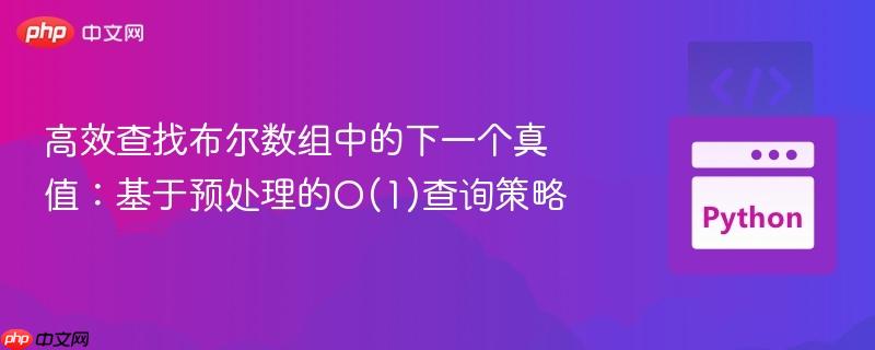 高效查找布尔数组中的下一个真值:基于预处理的O(1)查询策略