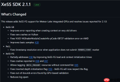 Intel升级SDK：Meteor Lake终于能用XeSS帧生成了！