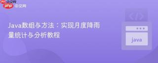Java数组与方法：实现月度降雨量统计与分析教程