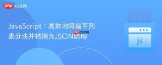 JavaScript：高效地将扁平列表分块并转换为JSON结构