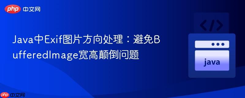 Java中Exif图片方向处理：避免BufferedImage宽高颠倒问题
