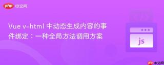 Vue v-html 中动态生成内容的事件绑定：一种全局方法调用方案