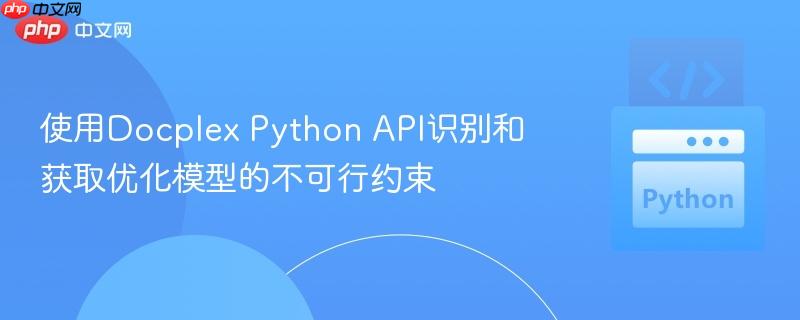 使用Docplex Python API识别和获取优化模型的不可行约束