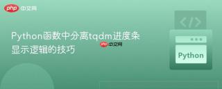 Python函数中分离tqdm进度条显示逻辑的技巧