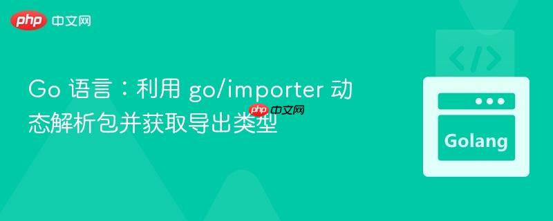 Go 语言:利用 go/importer 动态解析包并获取导出类型