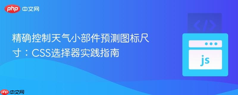 精确控制天气小部件预测图标尺寸:CSS选择器实践指南