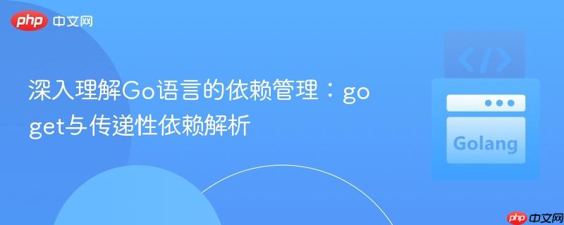 深入理解Go语言的依赖管理:go get与传递性依赖解析