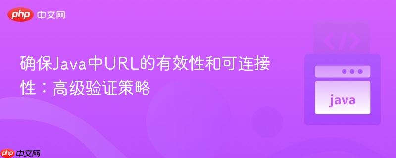 确保Java中URL的有效性和可连接性:高级验证策略