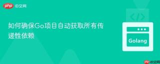 如何确保Go项目自动获取所有传递性依赖